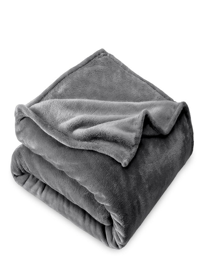 Bare Home Fleece Blanket - Baby Size - Ultra-Soft Lightweight for Bed, Sofa, and Couch - Luxury Microplush - Cozy Warm Blanket (Baby, Grey) - Image 1